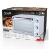 Cuptor electric de masă Adler, capacitate 48 Litri, putere 1800W, funcție convecție și rotisor, temperatură reglabilă 230°C, timer 60 min, ușă sticlă dublă, Negru