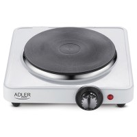 Plita electrica portabila Adler, 1 arzator, 1500W, Termostat reglabil, Diametru 18.5 cm, Protectie supraincalzire, Alb