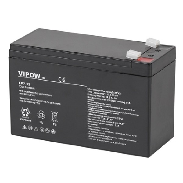 Acumulator stationar agm vrla 12v 7ah vipow - performanță fiabilă Acumulator stationar agm vrla 12v 7ah vipow - performanță fiabilă