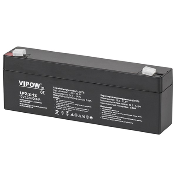 Acumulator stationar agm vrla 12v 2.2ah vipow - performanță fiabilă Acumulator stationar agm vrla 12v 2.2ah vipow - performanță fiabilă