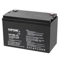 Vipow acumulator stationar agm vrla 12v 100ah - performanță ridicată