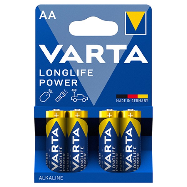 BATERIE ALCALINA LONGLIFE POWER LR6 BL 4 BUC VARTA