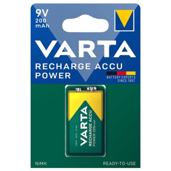 Varta acumulator 9v 200mah - nickel hydride, 8.4v