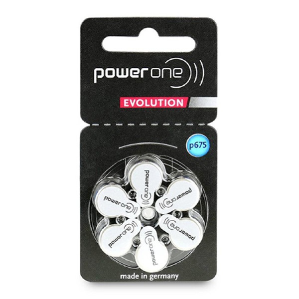 BATERII AUDITIVE POWER ONE EVOLUTION P675 BL 6 VARTA
