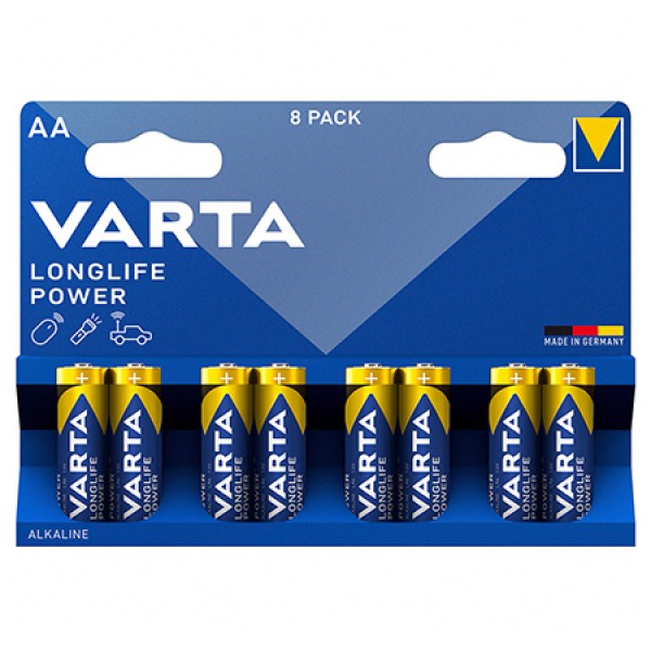 BATERIE ALCALINA LONGLIFE POWER LR06 BL 8 BUC VARTA
