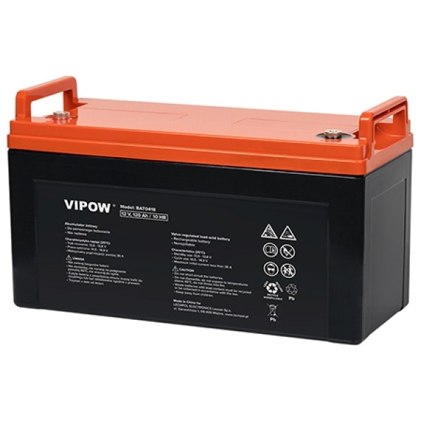 Acumulator stationar agm vrla 12v 120ah rebel - 38 kg