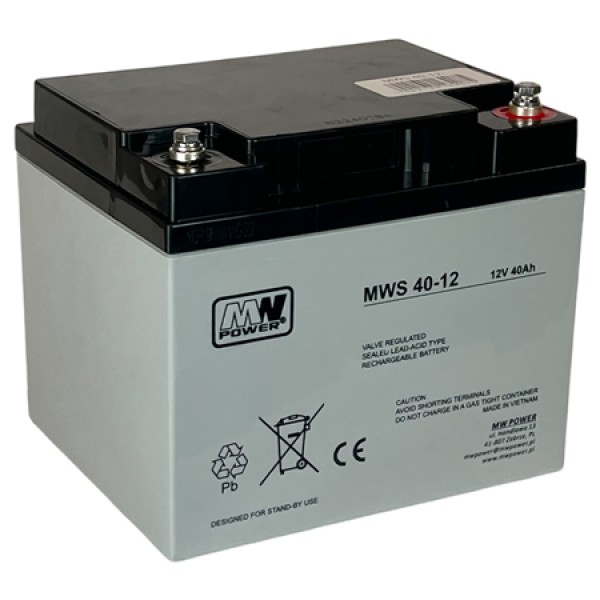 ACUMULATOR STATIONAR AGM VRLA 12V 40AH MWS ACUMULATOR STATIONAR AGM VRLA 12V 40AH MWS