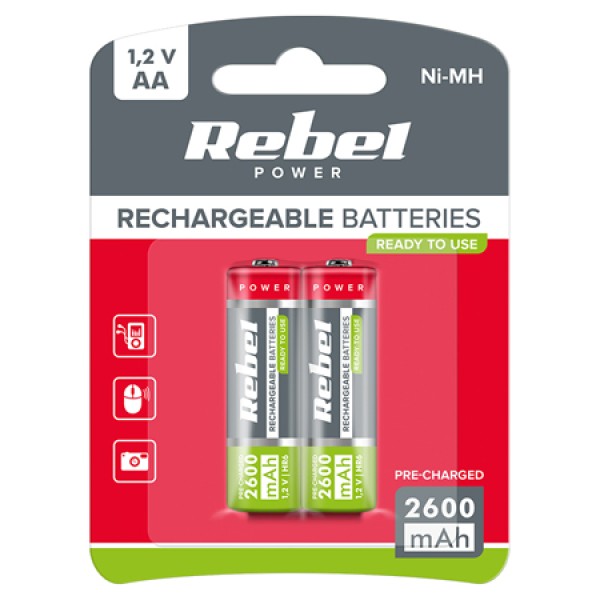 Acumulatori ready to use r6 2600 mah - 2 buc blister
