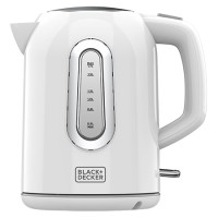 Fierbător electric 2200w black&decker, capacitate 1.7l, design alb