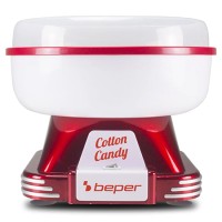Aparat vata de zahar beper 500w, dispozitiv compact, roșu