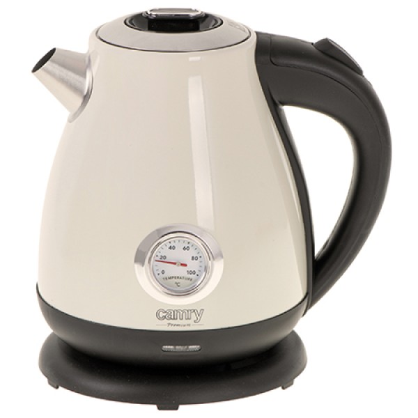 Fierbător electric 1.7l camr cu termometru, oțel inoxidabil, oprire automată