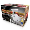 Masina de tocat carne Camry, 1500W, Capacitate 2 kg/min, Functie Reverse, 3 Site, Accesoriu carnat, Set feliere/razuire legume, Alb