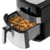 Friteuza cu aer cald Camry, Air Fryer Digital, Putere 2500W, Capacitate 5 Litri, Ecran LED Touch, 9 Functii Prestate, Oprire Automata, Negru/Argintiu