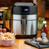 Friteuza cu aer cald Camry, Air Fryer Digital, Putere 2500W, Capacitate 5 Litri, Ecran LED Touch, 9 Functii Prestate, Oprire Automata, Negru/Argintiu