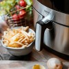 Friteuza cu aer cald Camry, Air Fryer Digital, Putere 2500W, Capacitate 5 Litri, Ecran LED Touch, 9 Functii Prestate, Oprire Automata, Negru/Argintiu