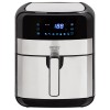 Friteuza cu aer cald Camry, Air Fryer Digital, Putere 2500W, Capacitate 5 Litri, Ecran LED Touch, 9 Functii Prestate, Oprire Automata, Negru/Argintiu
