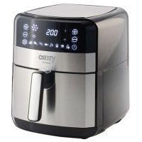 Friteuza cu aer cald Camry, Air Fryer Digital, Putere 2500W, Capacitate 5 Litri, Ecran LED Touch, 9 Functii Prestate, Oprire Automata, Negru/Argintiu