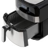Friteuza cu aer cald Camry, Air Fryer Digital, Putere 2500W, Capacitate 5 Litri, Ecran LED Touch, 9 Functii Prestate, Oprire Automata, Negru/Argintiu