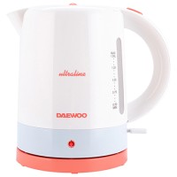 Fierbător electric cordless daewoo 1.5l, 2200 w, alb, cu protecție supraincălzire