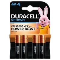 BATERIE ALCALINA DURACELL OPTIMUM LR06 BLISTER 4 BUC