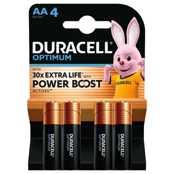 BATERIE ALCALINA DURACELL OPTIMUM LR06 BLISTER 4 BUC BATERIE ALCALINA DURACELL OPTIMUM LR06 BLISTER 4 BUC