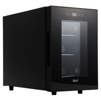 Răcitor de Vinuri Silentios Wine Cooler, Capacitate 6 Sticle, Funcție No Frost, Control Tactil, Design Compact, Negru