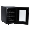 Răcitor de Vinuri Silentios Wine Cooler, Capacitate 6 Sticle, Funcție No Frost, Control Tactil, Design Compact, Negru