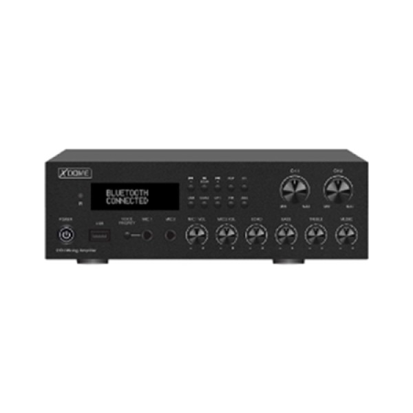 Amplificator pa 2 zone bluetooth 2x100w max pentru audio profesional