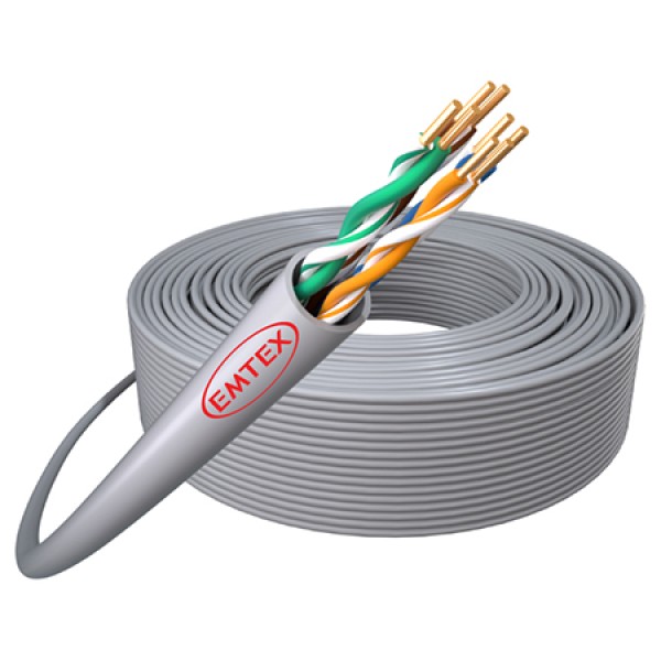 CABLU UTP CAT5E CUPRU 24AWG 305M EMTEX