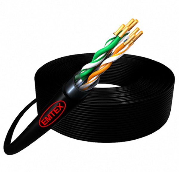 CABLU FTP CAT5E CUPRU 24AWG 305M EMTEX