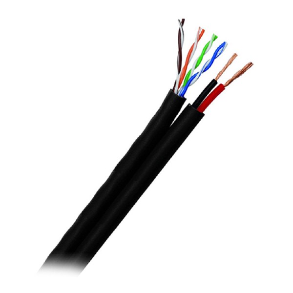 CABLU UTP CAT 5 0.45MM CUPRU CU ALIMENTARE 2X1MM 100M