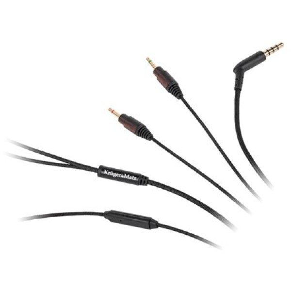 CABLU CASTI AUDIO CU MICROFON JACK - 2X JACK 1M K&M CABLU CASTI AUDIO CU MICROFON JACK - 2X JACK 1M K&M