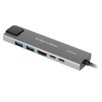 Adaptor hub usb tip c hdmi cu 2 usb 3.0 și rj45