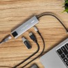 Adaptor hub usb tip c hdmi cu 2 usb 3.0 și rj45