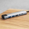 Adaptor hub usb tip c hdmi cu 2 usb 3.0 și rj45