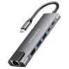 Adaptor hub usb tip c hdmi - 2x usb3.0 & rj45