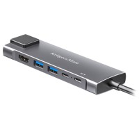 Adaptor hub usb tip c hdmi - 2x usb3.0 & rj45