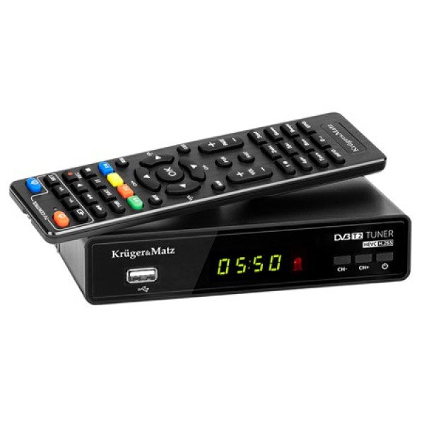 TUNER DVB-T2 H.265 HEVC KRUGER&MATZ TUNER DVB-T2 H.265 HEVC KRUGER&MATZ