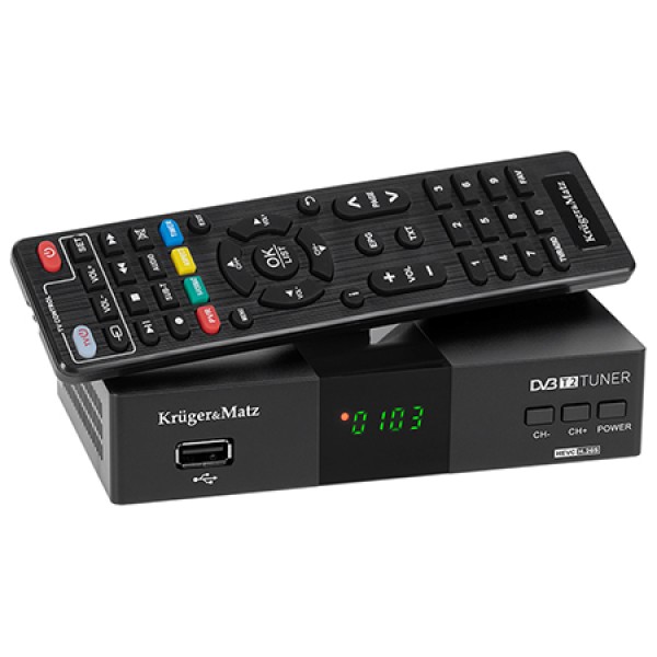 TUNER DVB-T2 H.265 HEVC KRUGER&MATZ TUNER DVB-T2 H.265 HEVC KRUGER&MATZ