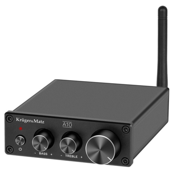 Amplificator audio stereo 2x50w a10 kruger&matz - bluetooth 5.1, putere 100w
