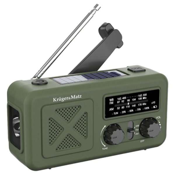 RADIO MULTIFUNCTIONAL SOLAR 2000MAH KRUGER&MA