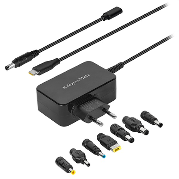 Alimentator universal 45w power delivery kruger&matz - adaptor cu 7 mufe Alimentator universal 45w power delivery kruger&matz - adaptor cu 7 mufe