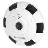 Cameră supraveghere interioară Wi-Fi Krüger&Matz Connect, Panoramică 360 Fisheye, Rezoluție 3 MP, Night Vision 15m, Audio bidirecțional, Senzor mișcare, Slot Card, Compatibil Tuya / Google Home