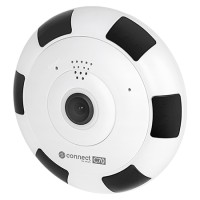 Cameră supraveghere interioară Wi-Fi Krüger&Matz Connect, Panoramică 360 Fisheye, Rezoluție 3 MP, Night Vision 15m, Audio bidirecțional, Senzor mișcare, Slot Card, Compatibil Tuya / Google Home