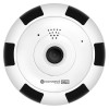 Cameră supraveghere interioară Wi-Fi Krüger&Matz Connect, Panoramică 360 Fisheye, Rezoluție 3 MP, Night Vision 15m, Audio bidirecțional, Senzor mișcare, Slot Card, Compatibil Tuya / Google Home