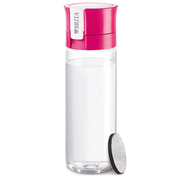Sticlă cu filtru brita fill&go vital 0.6 l pink - filtrare eficientă a apei