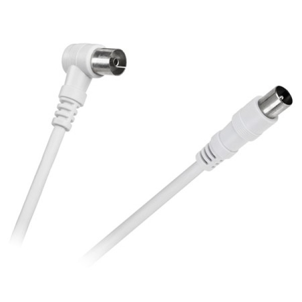 CABLU RF VIDEO ALB MUFA DREAPTA- 90GR 10M CABLU RF VIDEO ALB MUFA DREAPTA- 90GR 10M