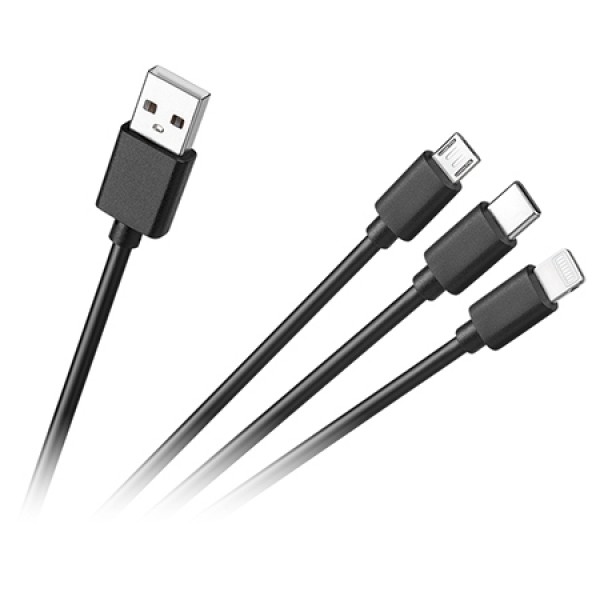 CABLU USB 3 IN 1 MICRO / C / LIGHTNING 1.2M C CABLU USB 3 IN 1 MICRO / C / LIGHTNING 1.2M C
