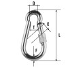 CARABINA ZINCATA CU FILET  8MM / 10MM