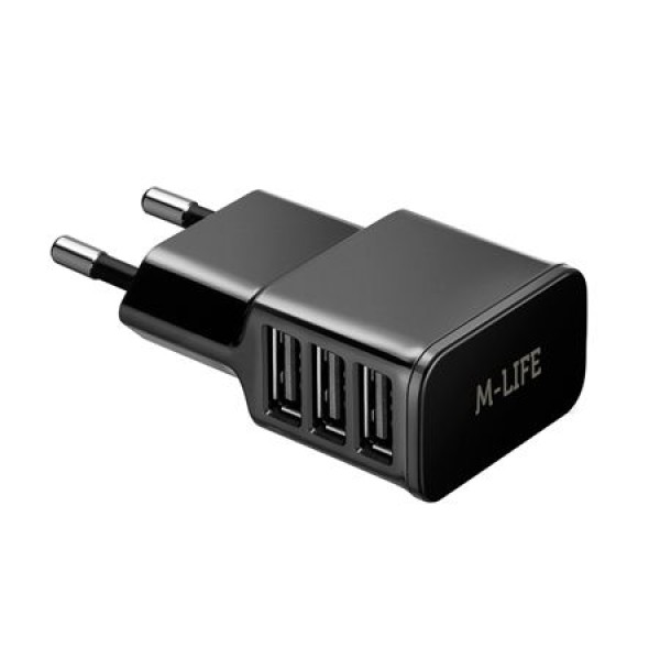 INCARCATOR RETEA 2 X USB 2A MAX (1A+1A+2A) M-LIFE INCARCATOR RETEA 2 X USB 2A MAX (1A+1A+2A) M-LIFE